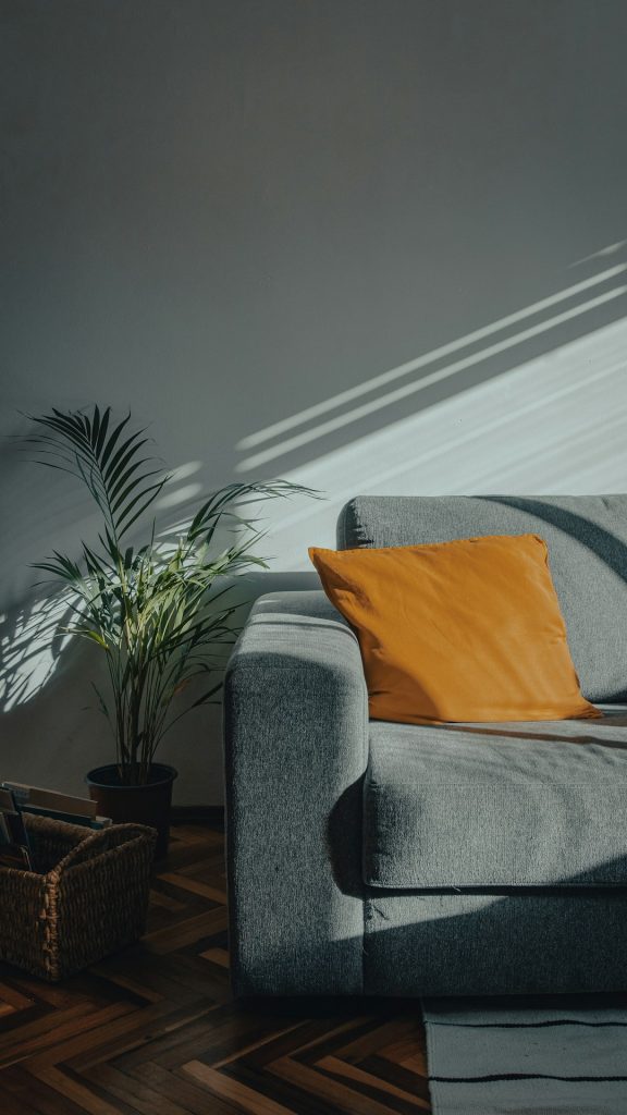 orange-throw-pillow-on-gray-couch-fkkclupuuru